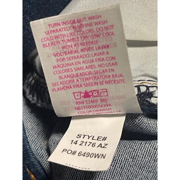 No Boundaries Womens Acid Wash High Rise Tapered Ankle Jeans JR Size 11 Y2K - Picture 7 of 7